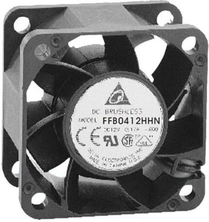 8004747165 FFB0412VHN-B, DC Fans DC Tubeaxial Fan, 40x28mm, 12VDC, Ball Bearing, Lead Wires Hirschmann