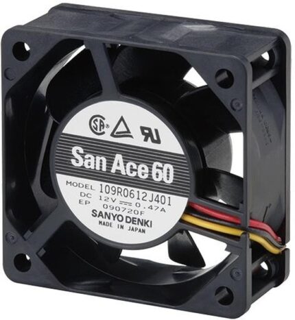 8007229281 109R0848K4021, DC Fans DC Axial Fan, 80x80x25mm, 48VDC, 55.1CFM, Ribless, Ball, Wire, Lock Sensor Hirschmann