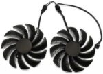 8008861565 Вентилятор (кулер) для видеокарты Gigabyte RX 470, 570, 580, GTX 1060 88мм 4-pin двойной Hirschmann — изображение 2