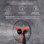 8009065900 Вентилятор напольный, 3 режима, SONNEN TF-50W-45-А304, d=45 см, 50 Вт, черный, 454789, FS-45-A304 Hirschmann — изображение 3