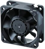 8022149275 06025SA-24Q-AA-D0, DC Fans Tubeaxial Fan, 60x60x25mm, 24VDC, 26.8CFM, Rib Mount, Ball Bearing, Lead Wires Hirschmann