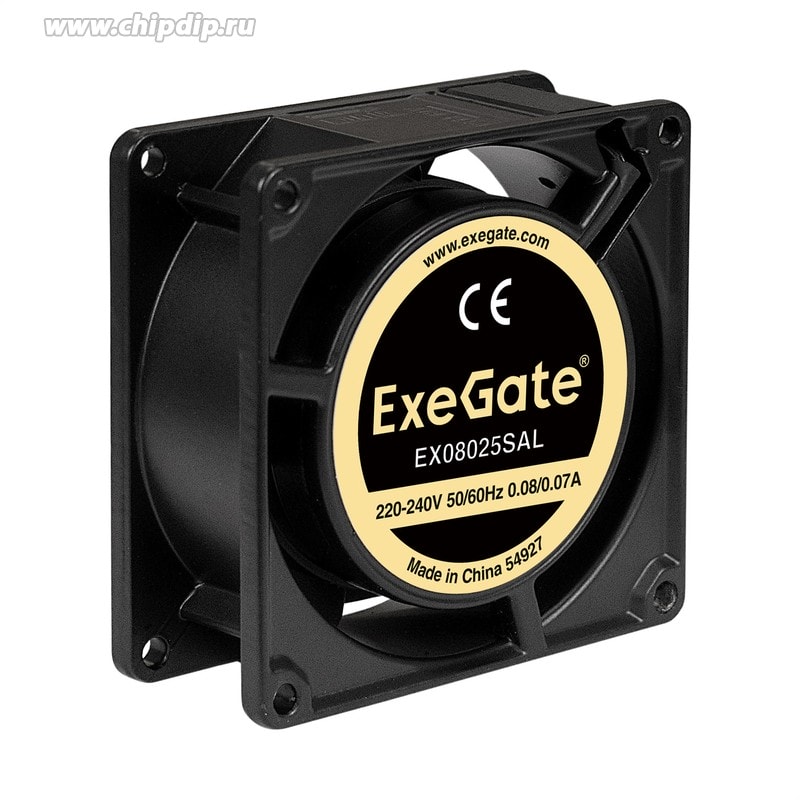 doc014183430 8009510054 EX288996RUS, Вентилятор 220В AC ExeGate EX08025SAL (80x80x25 мм, Sleeve bearing (подшипник скольжения), подводящий провод 30 см, 2500RPM, 31 Hirschmann — изображение 1