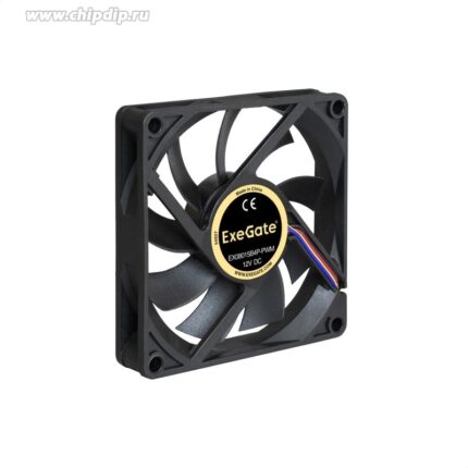 8009522444 EX288924RUS, Вентилятор 12В DC ExeGate EX08015B4P-PWM (80x80x15 мм, 2-Ball (двойной шарикоподшипник), 4pin, PWM, 0-2500 RPM, 0-25dBA) Hirschmann