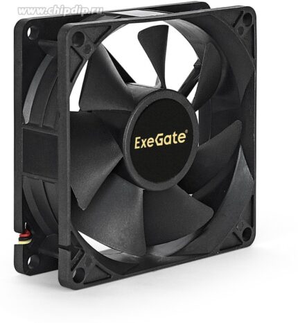 8009510005 EX283382RUS, Вентилятор 12В DC ExeGate ExtraPower EP08025SM (80x80x25 мм, Sleeve bearing (подшипник скольжения), Molex, 2800RPM, 28dBA) Hirschmann