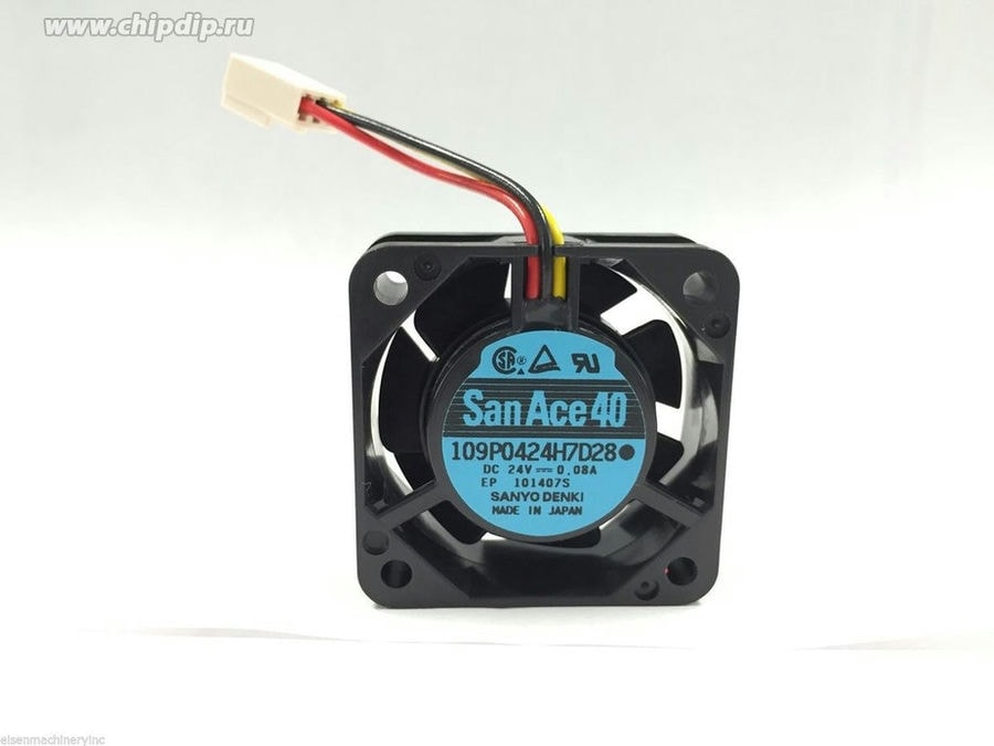 doc014585034 8007681667 Sanyo Denki San Ace 40 Вентилятор 109P0424H7D28 (Fanuc A90L-0001-0441) 40x15мм 24V 0.08A Hirschmann — изображение 1