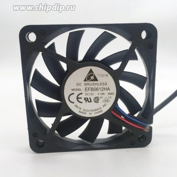 doc014610483 8004747134 EFB0612HA, DC Fans DC Tubeaxial Fan, 60x10mm, 12VDC, Ball Bearing, Lead Wires Hirschmann — изображение 1
