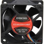 9000287327 EC6025H12BP, Вентилятор 12В, 60х60х25мм, подш. качения, 5000 об/мин, кабель 4pin (PWM) Hirschmann