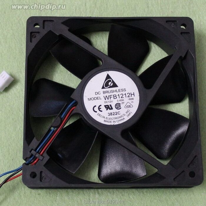 8017106129 Вентилятор Delta Electronics DC Brushless Model WFB1212H DC 12v 0.45A 120x25 3pin () Hirschmann — изображение 2