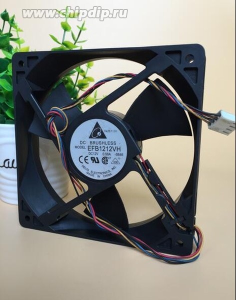 doc014634434 8008366632 Вентилятор Delta Electronics EFB1212VH 0.58A 12v 120x120x25мм Hirschmann — изображение 1
