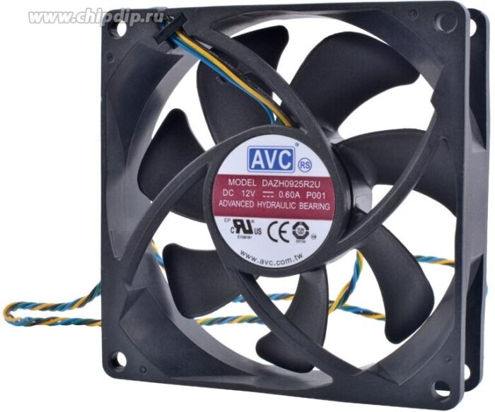 8017510092 Вентилятор AVC DAZH0925R2U 90x90x25 12V 0.6A 4pin () Hirschmann — изображение 2
