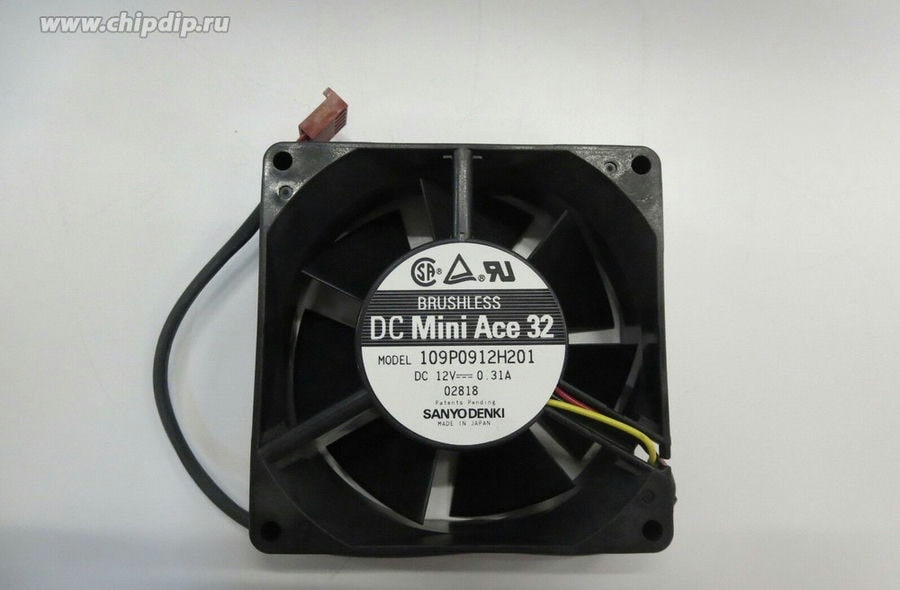 doc014822262 8007079223 Вентилятор Sanyo Denki DC Mini Ace 32 109P0912H201 92x32мм 12V 0.31A OEM Hirschmann — изображение 1