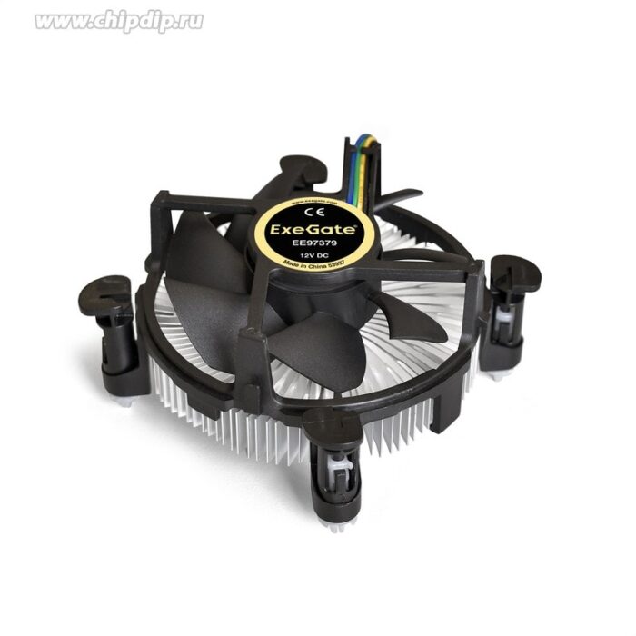 8009611569 EX283280RUS, Кулер ExeGate EE97379 (Al, LGA775/1150/1151/ 1155/1156/1200, TDP 65W, Fan 92mm, 2400RPM, Hydro bearing, 4pin, 23db, 175г, на за Hirschmann — изображение 2