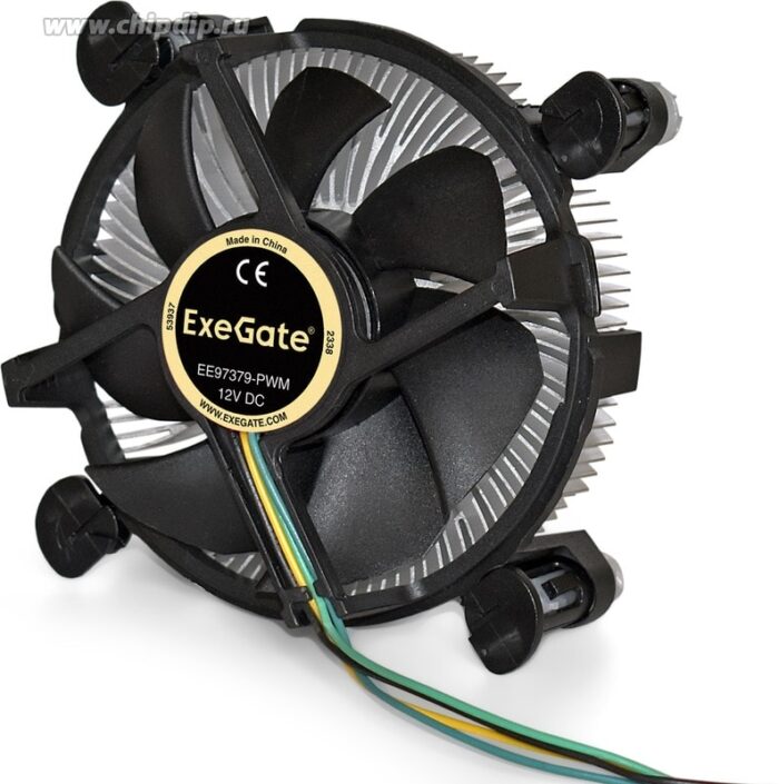 8009611568 EX283279RUS, Кулер ExeGate EE97379-PWM (Al, LGA775/1150/1151/ 1155/1156/1200, TDP 65W, Fan 92mm, PWM 1200-2600RPM, Hydro bearing, 4pin, 11-2 Hirschmann — изображение 5