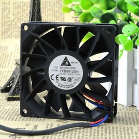 8004747178 FFB0812SH, DC Fans DC Tubeaxial Fan, 80x25.4mm, 12VDC, Ball Bearing, Lead Wires Hirschmann