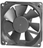 8009976909 Вентилятор 80x80x25, напряжение 12В, ток 0.14А, выводы 2L, подшипник скольжения, RQD8025MS Hirschmann — изображение 2