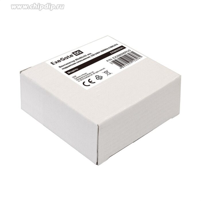 8009510054 EX288996RUS, Вентилятор 220В AC ExeGate EX08025SAL (80x80x25 мм, Sleeve bearing (подшипник скольжения), подводящий провод 30 см, 2500RPM, 31 Hirschmann — изображение 5