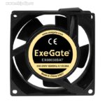 8009510058 EX289000RUS, Вентилятор 220В AC ExeGate EX08038BAT (80x80x38 мм, 2-Ball (двойной шарикоподшипник), клеммы, 2500RPM, 35dBA) Hirschmann — изображение 2