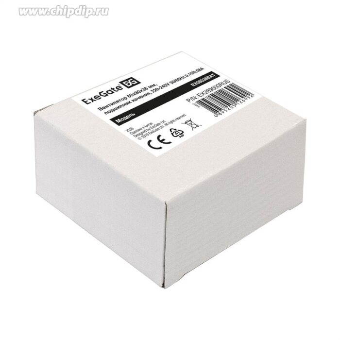 8009510058 EX289000RUS, Вентилятор 220В AC ExeGate EX08038BAT (80x80x38 мм, 2-Ball (двойной шарикоподшипник), клеммы, 2500RPM, 35dBA) Hirschmann — изображение 5