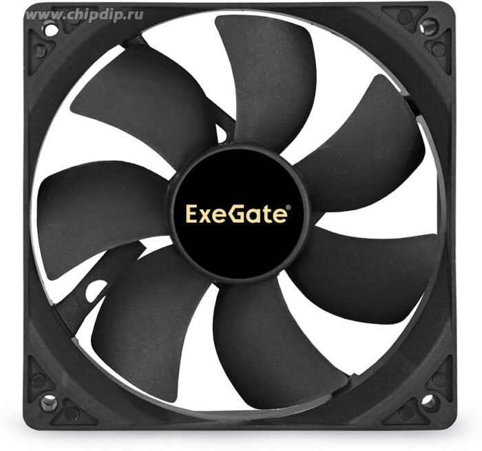 8009510010 EX283387RUS, Вентилятор 12В DC ExeGate ExtraPower EP12025H3P (120x120x25 мм, Hydraulic bearing (гидродинамический), 3pin, 1800RPM, 28dBA) Hirschmann — изображение 3