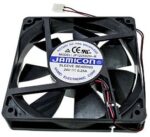 8010911439 JF1225S2H--R (2400RPM) 24V/0,2A (120х120х25) S(втулка) CFM80,11/dBA39,5 Jamicon вентилятор,провод Hirschmann — изображение 2