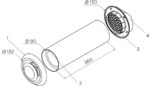 8007307238 NV5LT1, Стеновой приточный вентиляционный клапан LITE, d90mm, 260mm, 26 м3/ч NVD_LITE Hirschmann — изображение 4