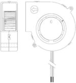 8004746967 BFB1012HD-04D4L, Blowers & Centrifugal Fans Blower, 100x98x20mm, 12VDC, Ball, 3x Lead Wires, Lock Rotor Sensor, PWM, IP55 Hirschmann — изображение 2