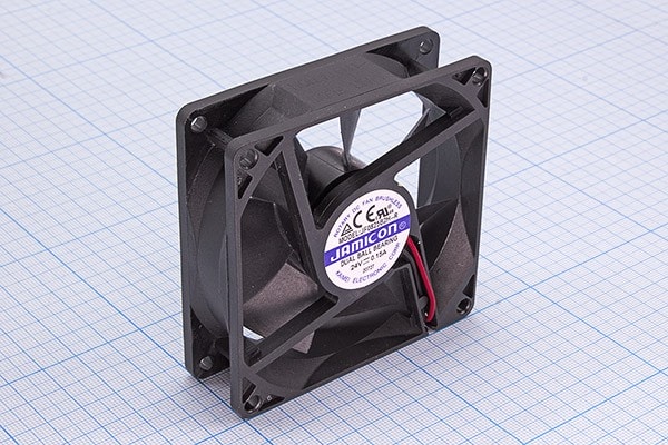 doc016710006 8003078980 JF0825B2H--R (JF0825B2H-001-065R) (3000RPM) 24V/0,15A (80х80х25) B(подшипник) CFM38,74/dBA31 Jamicon вентилятор, провод Hirschmann — изображение 1