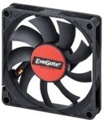 9000946616 EX08015S3P, Вентилятор 12В, 80x80x15 мм, подшипник скольжения, 3pin, 2000RPM, 23dBA Hirschmann — изображение 2