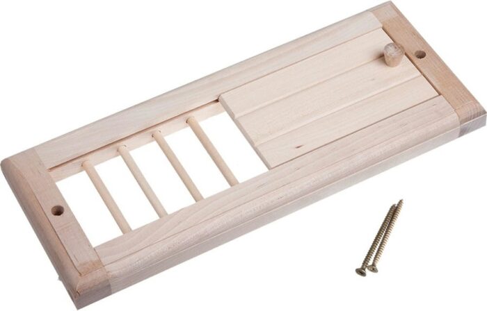 8000128080 Вентиляционная решетка с задвижкой, липа, 31,5 16,5 в кор. /5 32141 Hirschmann — изображение 2