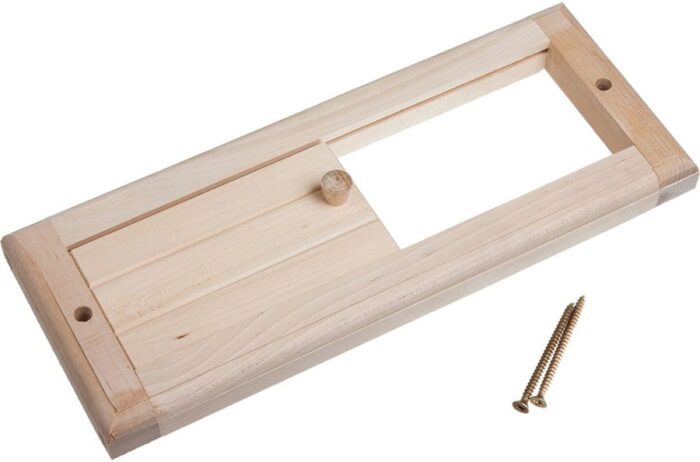 8000128080 Вентиляционная решетка с задвижкой, липа, 31,5 16,5 в кор. /5 32141 Hirschmann — изображение 3