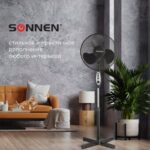 8009065870 Вентилятор напольный SONNEN FS40-A55, d=40 см, 45 Вт, 3 скоростных режима, таймер, черный, 451035 Hirschmann — изображение 2