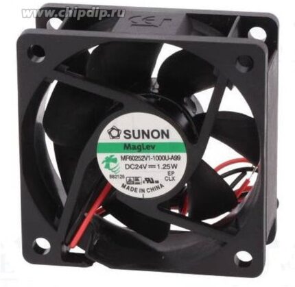 8033914716 MF60251V1-1000U-A99, Fan Tubeaxial 12VDC Square - 60mm L x 60mm H Vapo-Bearing™ 23.5 CFM (0.658m³/min) 2 Wire Leads Hirschmann