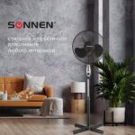 8011121906 Вентилятор напольный SONNEN FS40-A55, d=40 см, 45 Вт, 3 скоростных режима, таймер, черный, 451035 () Hirschmann
