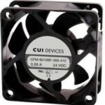 8018732143 CFM-6025BF-290-479-22, DC Fans dc axial fan 60 mm square 25 mm 24 Vdc ball 9000 RPM 43.10 CFM TSPWM Hirschmann