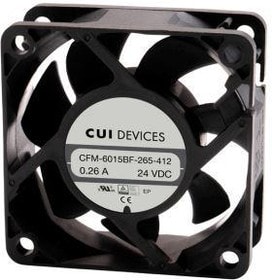 doc018882824 8018732143 CFM-6025BF-290-479-22, DC Fans dc axial fan 60 mm square 25 mm 24 Vdc ball 9000 RPM 43.10 CFM TSPWM Hirschmann — изображение 1