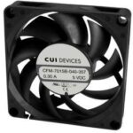 8013406431 CFM-7025B-150-443-22, DC Fans dc axial fan 70 mm square 25 mm 12 Vdc ball 5000 RPM 42.94 CFM TSPWM Hirschmann