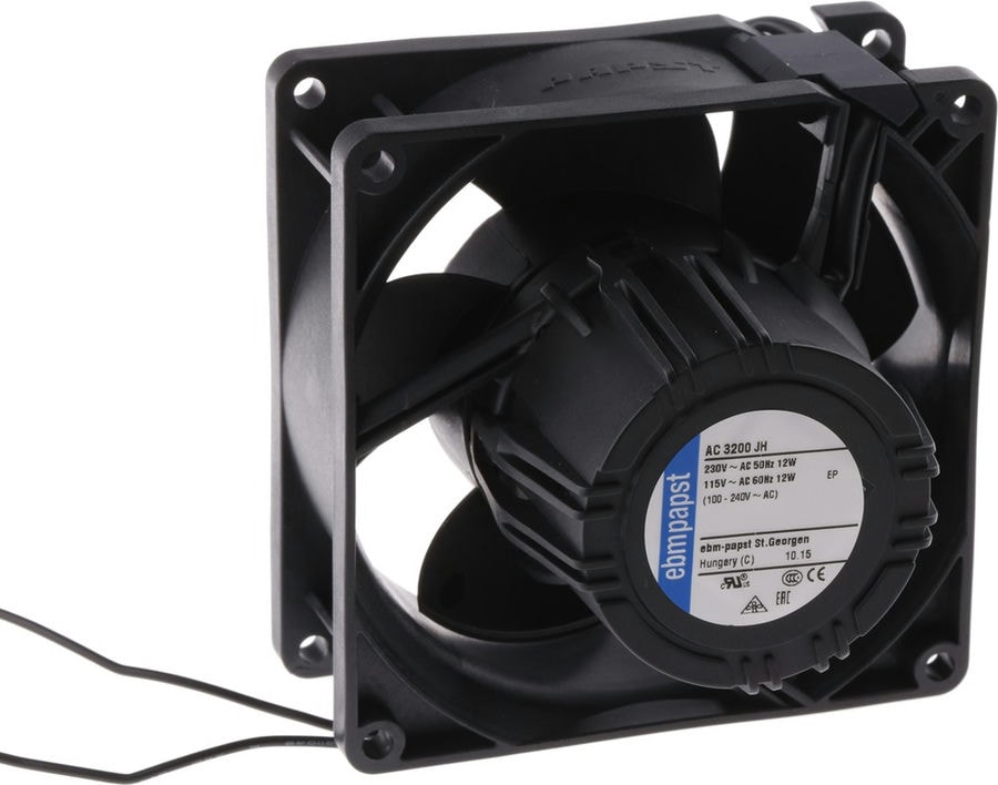 doc021095287 8005846347 AC3200JH, Fan Tubeaxial 115VAC Square - 92mm L x 92mm H Ball 86.0 CFM (2.41m³/min) 2 Wire Leads Hirschmann — изображение 1