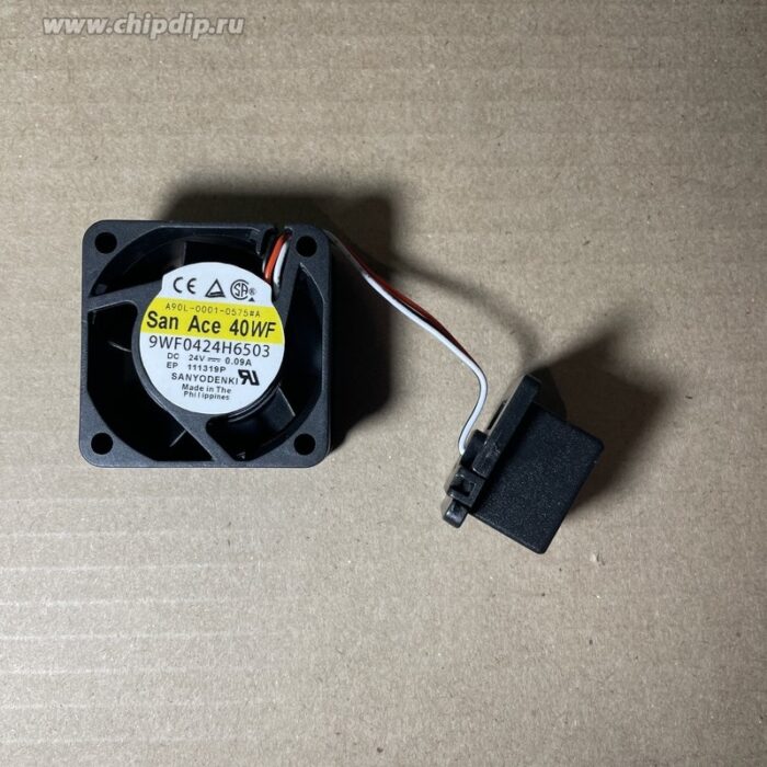 8017873663 Вентилятор Sanyo Denki 9WF0424H6503 (9WF0424H6504/Fanuc A90L-0001-0575) 40x20мм 24V 0.09A специальный разъем () Hirschmann — изображение 2