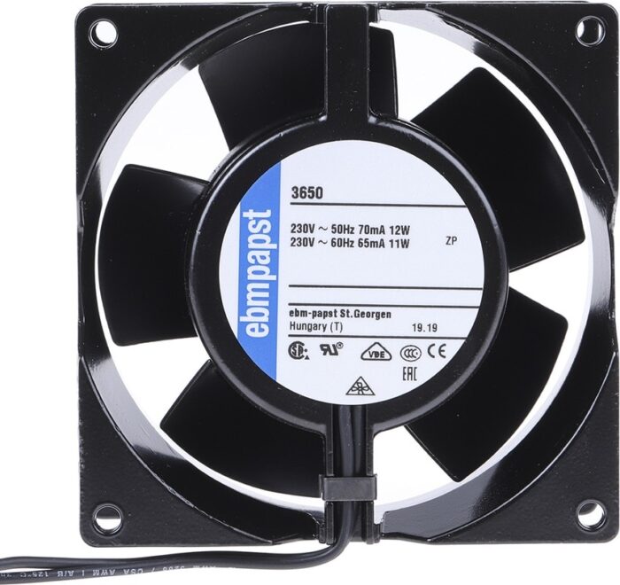 8008646865 3650, FAN AXIAL 92X38MM 230VAC WIRE Hirschmann — изображение 4