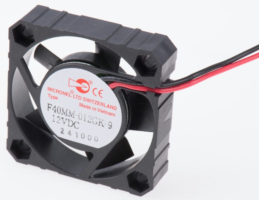 doc021186328 8009101782 F40MM-012GK-9, F40 Series Axial Fan, 12 V dc, DC Operation, 9.25m³/h, 600mW, 80mA Max, 40 x 40 x 10mm Hirschmann — изображение 1