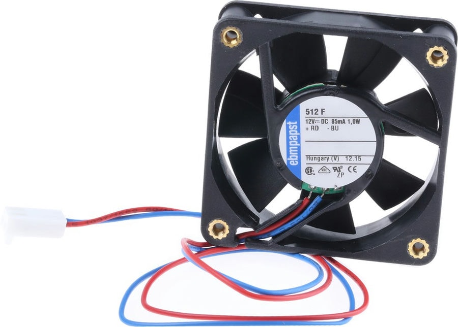 doc021211898 8009103039 512F-RS0, 500 F Series Axial Fan, 12 V dc, DC Operation, 20m³/h, 1W, 50 x 50 x 15mm Hirschmann — изображение 1