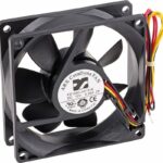 8009102320 FD1280-A0151E3AL, CeraDyna Series Axial Fan, 12 V dc, DC Operation, 67.5m³/h, 2.88W, 240mA Max, 80 x 80 x 25mm Hirschmann