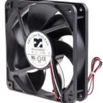 8009102322 FD1212-A1051E2AL, CeraDyna Series Axial Fan, 12 V dc, DC Operation, 180.8m³/h, 5.04W, 420mA Max, 120 x 120 x 25mm Hirschmann