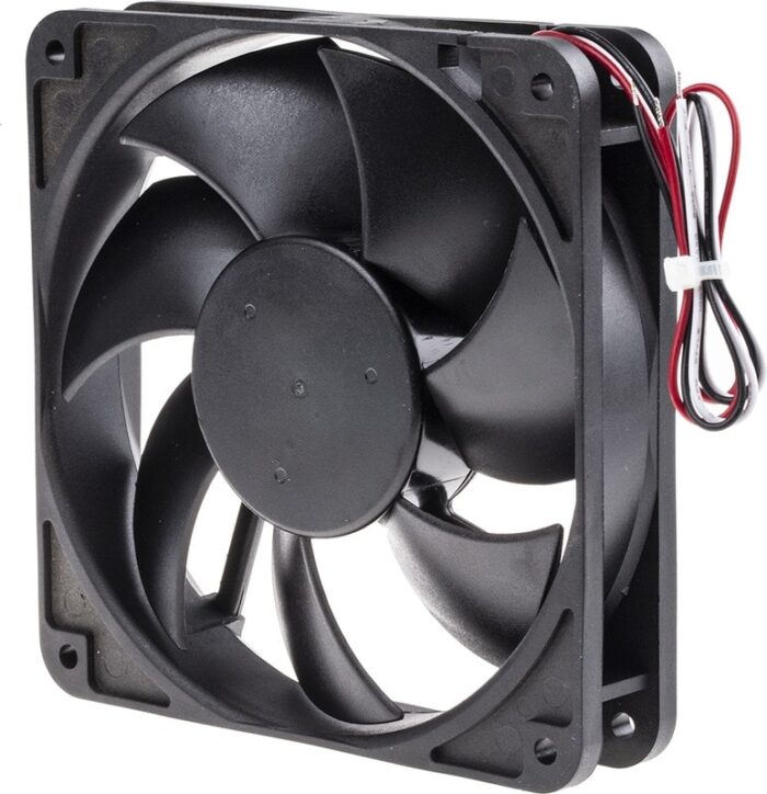 8009102322 FD1212-A1051E2AL, CeraDyna Series Axial Fan, 12 V dc, DC Operation, 180.8m³/h, 5.04W, 420mA Max, 120 x 120 x 25mm Hirschmann — изображение 2