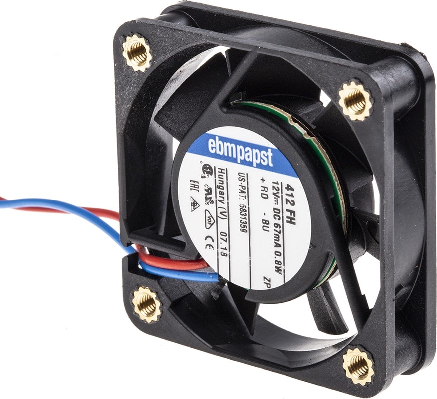doc021221324 8009103037 412FH-RS0, 400 F Series Axial Fan, 12 V dc, DC Operation, 9m³/h, 800mW, 40 x 40 x 10mm Hirschmann — изображение 1