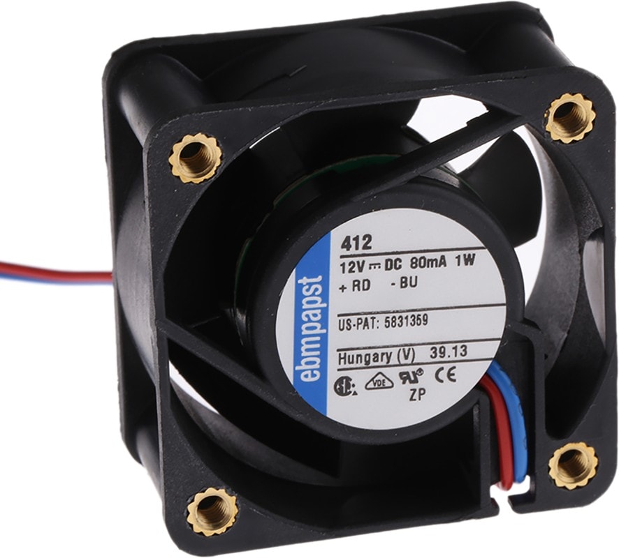 doc021221372 8009103041 412-RS0, 400 Series Axial Fan, 12 V dc, DC Operation, 10m³/h, 900mW, 40 x 40 x 20mm Hirschmann — изображение 1