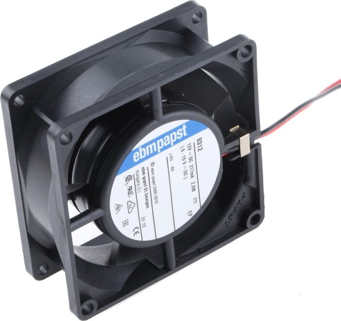 8018717285 Вентиялятор Ebmpapst 8312 12V DC 217mA 2.6W 80X32 2pin () Hirschmann — изображение 5