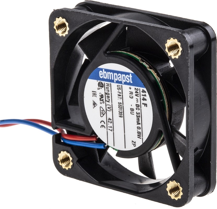 doc021235408 8009483984 414F-RS0, 400 F Series Axial Fan, 24 V dc, DC Operation, 8m³/h, 800mW, 40 x 40 x 10mm Hirschmann — изображение 1