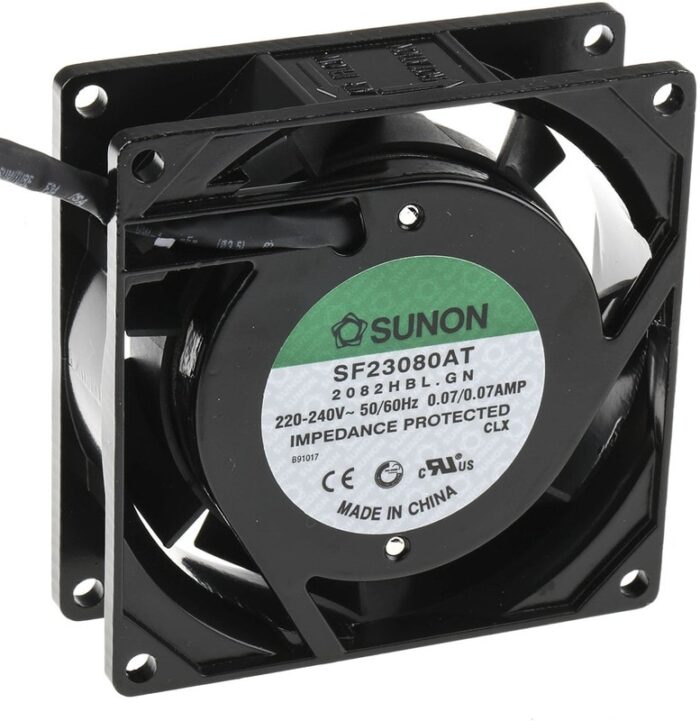 8009200308 2082HBL.GN, SF Series Axial Fan, 230 V ac, AC Operation, 31m³/h, 13.5W, 70mA Max, 80 x 80 x 25mm Hirschmann — изображение 2