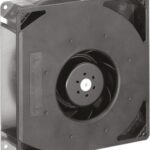 8008669727 RG160-28/14N, Fan Blower, Centrifugal 24VDC Square - 220mm L x 220mm H Ball 123.0 CFM (3.44m³/min) 2 Wire Leads Hirschmann